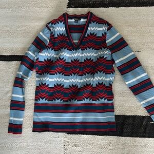 Brooks Brother Multicolor V-Neck Cotton Sweater